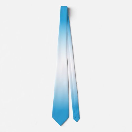 Gradient White Light Blue Neck Tie