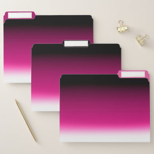 Gradient white pink burgundy file folder