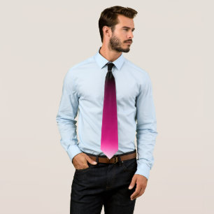 Gradient white pink burgundy neck tie