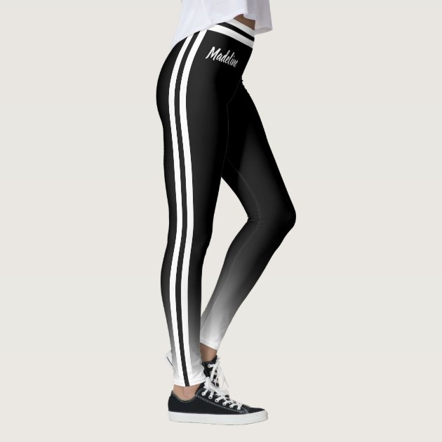 White Side Stripes Print Sporty Pants Slim Fit High Waist - Temu