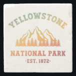 Gradient Yellowstone National Park Hiking  Stone Coaster<br><div class="desc">Gradient Yellowstone National Park featuring Mountains and Trees makes a perfect Hiking Camping design!</div>