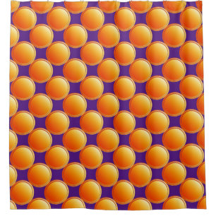 Gradients Dots - orange + your backg. & idea Shower Curtain