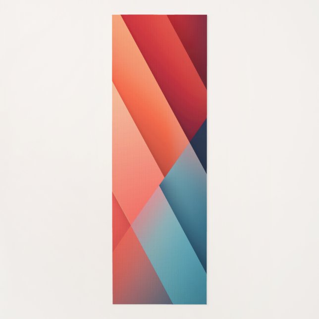 Gradients in red and blue shades yoga mat (Front)
