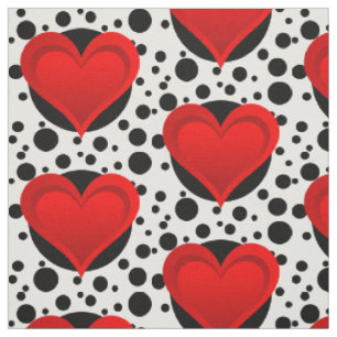 Gradients RED LOVE HEART + your backgr. & ideas Fabric