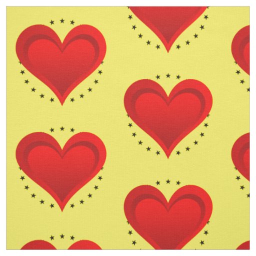 Gradients RED LOVE HEART + your backgr. & ideas Fabric