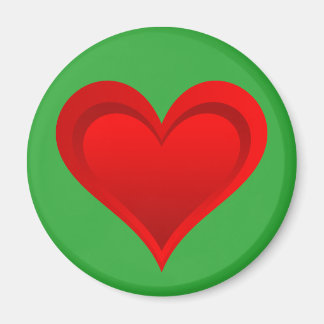 Gradients RED LOVE HEART + your backgr. & ideas Magnet