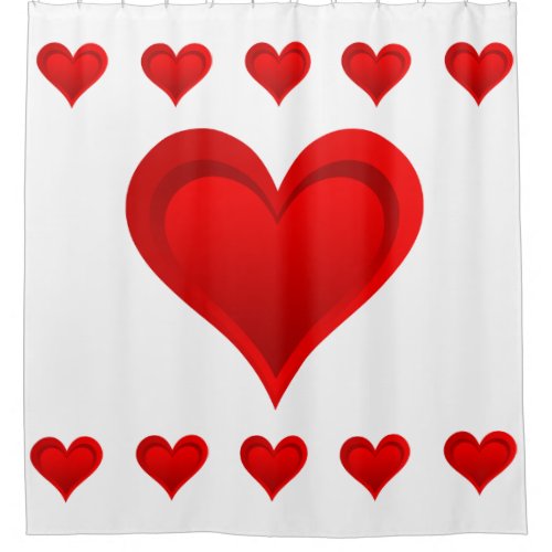 Gradients RED LOVE HEART  your backgr  ideas Shower Curtain