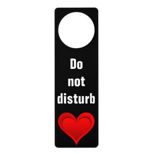 Gradients RED LOVE HEART + your text & ideas Door Hanger