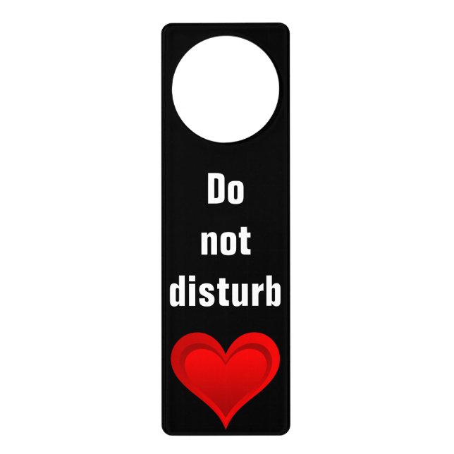 Gradients RED LOVE HEART + your text & ideas Door Hanger (Front)