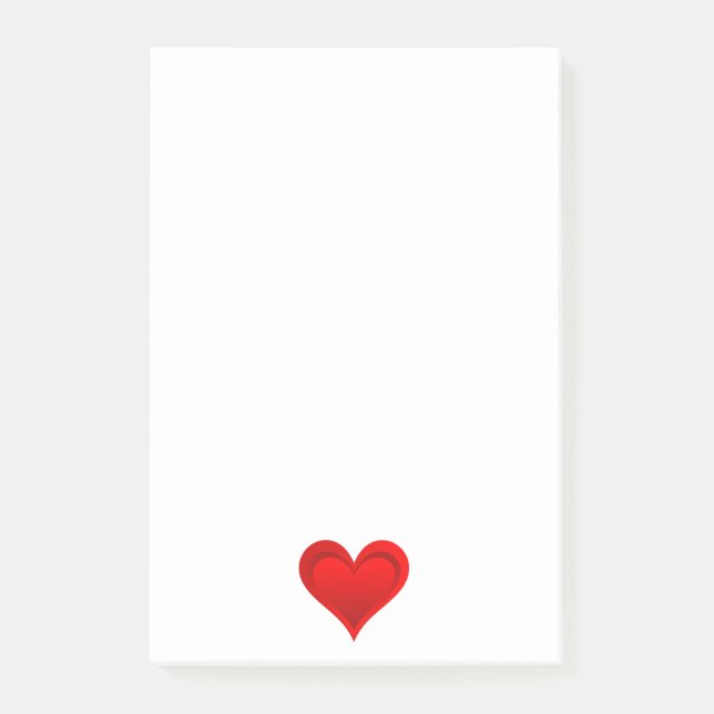 Gradients RED LOVE HEART + your text & ideas Post-it Notes (Front)