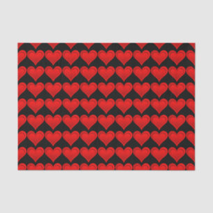 Gradients RED LOVE HEART + your text & ideas Tissue Paper