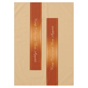 Gradients Stripes Border Deco redbrown + your text Tablecloth