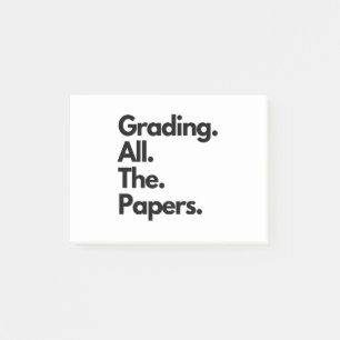 Grading All The Papers Funny Teacher Meme Post-it Notes