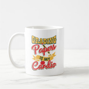 Grading Papers is my Cardio Teachers Graphic Coffee Mug