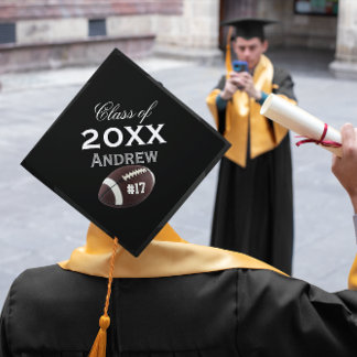 Grads Name Number Football Any Color Class of Year Graduation Cap Topper