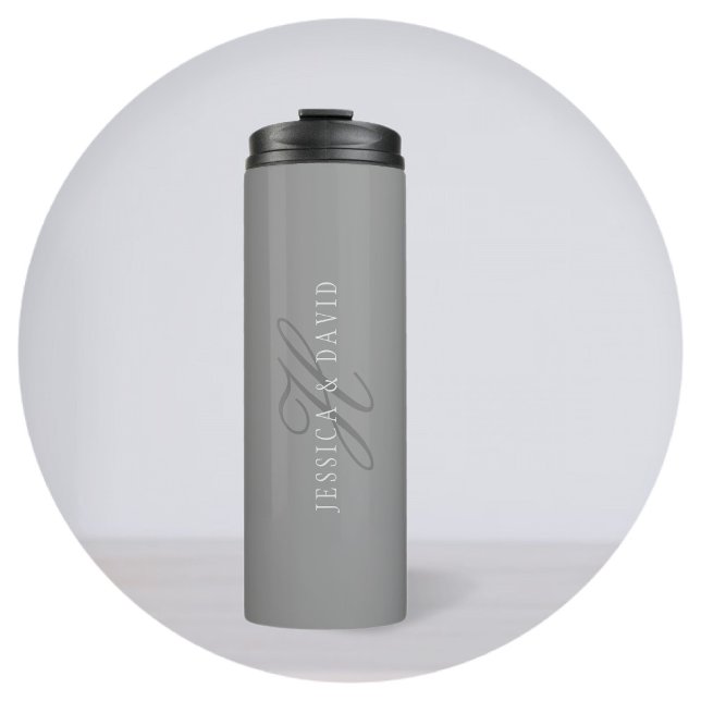 Gradually Changing Gradient Grey Any Name/s Thermal Tumbler (Creator Uploaded)