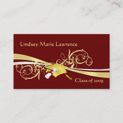 Graduatation Name and Contact Cards Business Cards