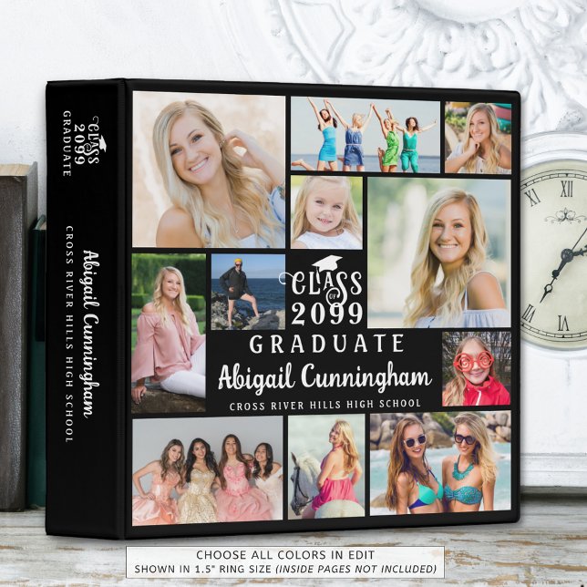 Graduate 11 Photos Class Year Album Scrapbook 3 Ring Binder (Creator Uploaded)