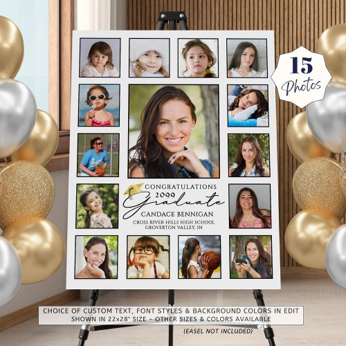 Graduate 15 Photo Collage Handwritten Script