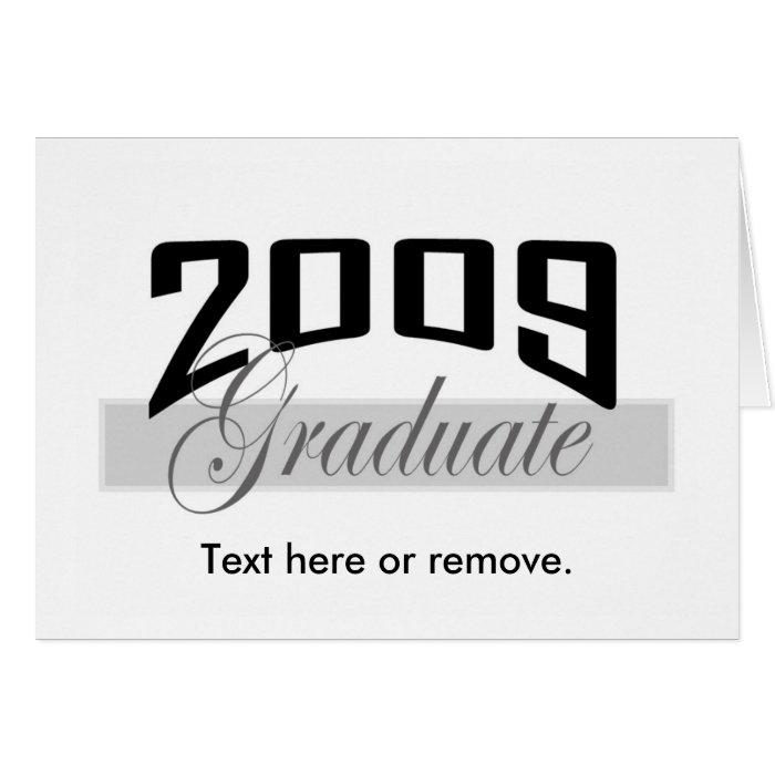 Graduate 2009 graduation card invitation II
