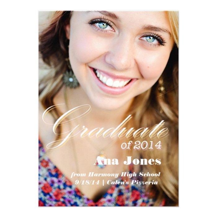 Graduate 2014 College Graduation Invitation