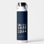 Graduate 2023 College Grad Retro Graduation Custom Water Bottle<br><div class="desc">Congratulations on your upcoming graduation in 2023! These great selection of retro 60s style typography water bottle that would be perfect for celebrating the occasion. Our drinkwares feature fun and unique designs, so you can find the perfect one to fit your style. We have a wide selection of sizes, colors,...</div>