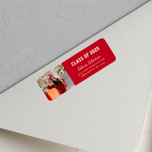 Graduate 2026 Class Photo Script Return Address Label