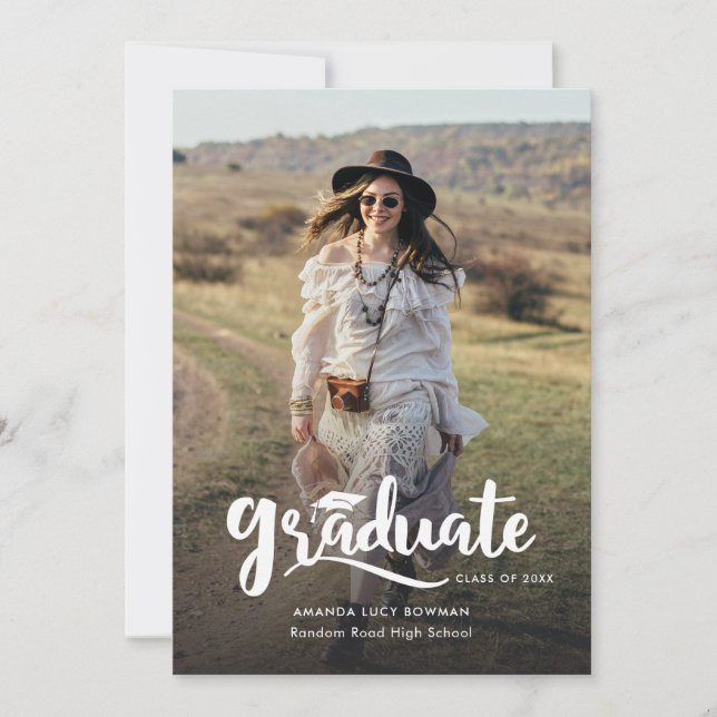 Graduate 2026 Cute Photo Graduation Announcement (Front)