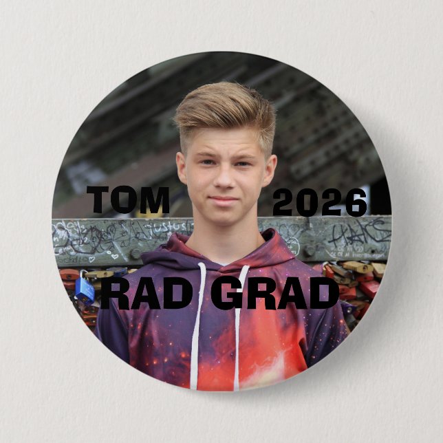 GRADUATE 2026 PHOTO BIIG BUTTON (Front)