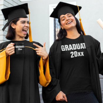 Graduate 20xx Black Shirt by online_store at Zazzle
