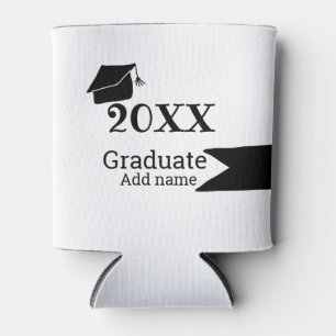Graduate 20XX graduation hat simple minimal modern Can Cooler