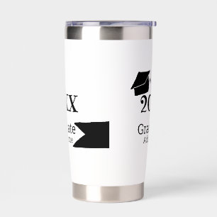 Graduate 20XX graduation hat simple minimal modern Insulated Tumbler