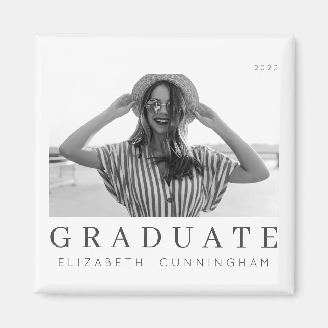 Graduate 20XX Modern Cool Simple Minimalist Magnet (Front)