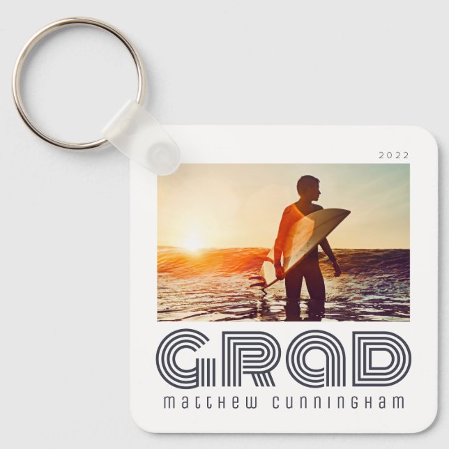 Graduate 20XX Retro Cool Simple Grad Year Keychain (Front)
