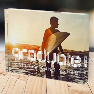 Graduate 20XX Retro Cool Simple Grad Year Photo Block