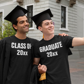 Graduate 20xx Simple Black Shirt by online_store at Zazzle