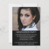 Graduate 2 Photo | Chic Script Simple Keepsake Invitation (Back)