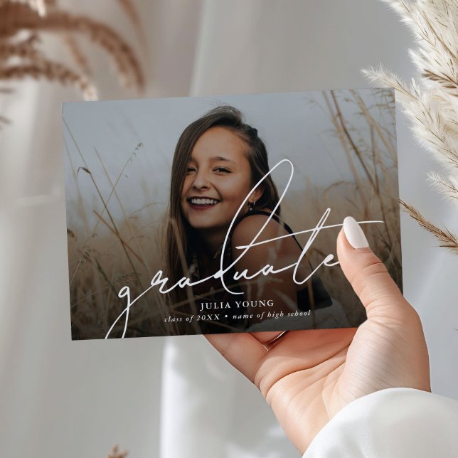 Graduate 2 Photo Collage Graduation Announcement (Creator Uploaded)