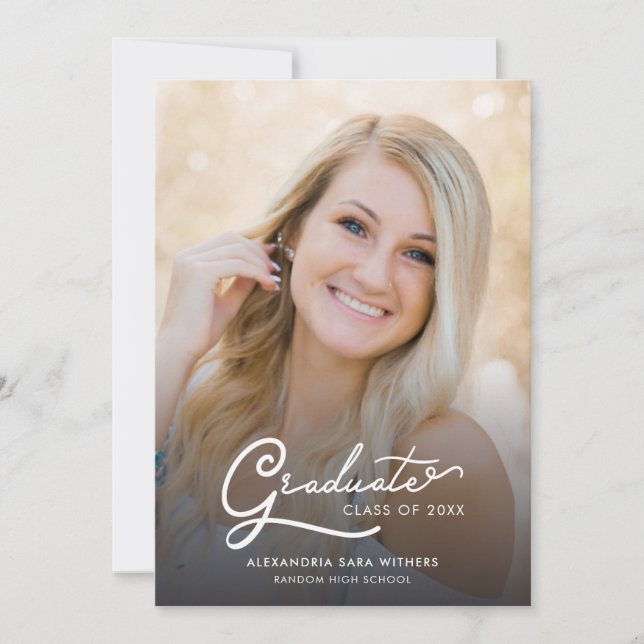 Graduate 2 Photos Script Graduation 2026 Announcement (Front)