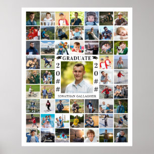 Graduate 55 Photos Keepsake Poster