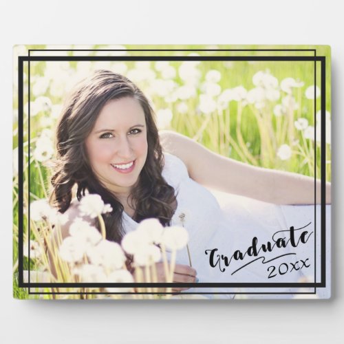 Graduate 8x10 Photo Horizontal Black Border Plaque