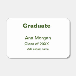 Graduate add name school name class of 20XX simple Matchboxes