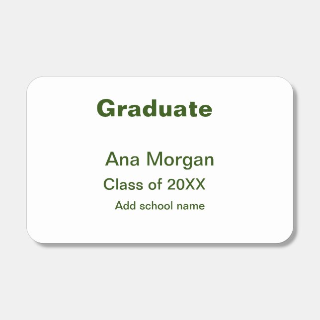 Graduate add name school name class of 20XX simple Matchboxes (Front)
