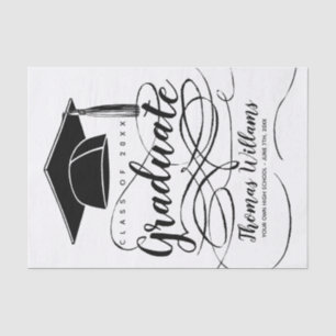 Graduate Add Name, Year, School Tissue Paper