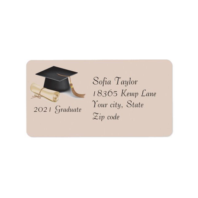 Graduate Address Label (Front)