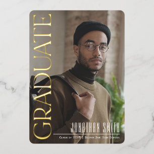 Graduate, Aesthetic Photo graduation announcement