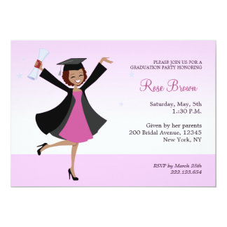 African American Graduation Invitations 1