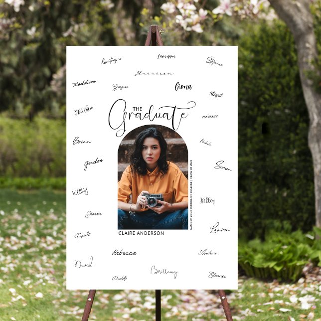 Graduate Arched Photo Graduation Signature Foam Board (Creator Uploaded)