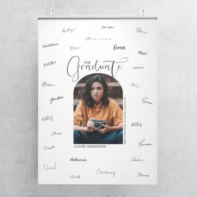 Graduate Arched Photo Graduation Signature Poster (Creator Uploaded)