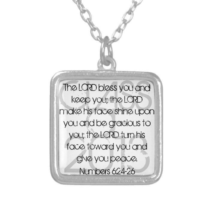 Graduate bible verse Numbers 624 26 Personalized Necklace
